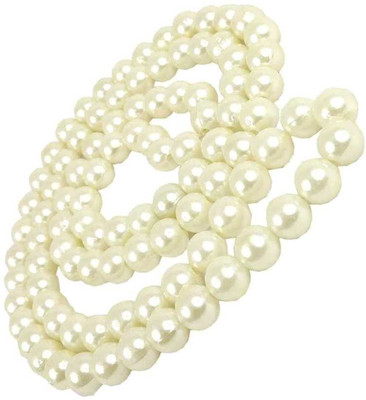 Neerajyoti Pure Mala Original Certified White Pearl 108+1Beads Saccha Moti Necklace Pearl Mother of Pearl Necklace