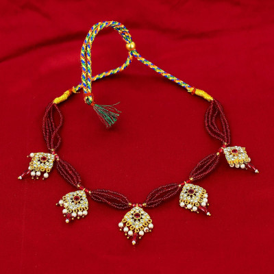 fashiontrend Women's Gold Plated Beaded Necklace For Women And Girls Beads Gold-plated Plated Alloy Necklace