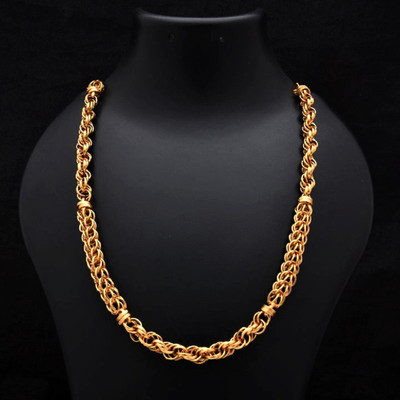 Minprice High Quality Gold Plated Linked Twisted Neck Chain Gold-plated Plated Brass Chain