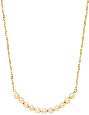 Eshop Traders Pearls Pendant Chain Necklace for Girls & Women | Elegant & Stylish Gold-plated Plated Stainless Steel Necklace