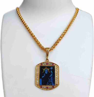 MANYA NOVELTY STORE Masani Meldi ma pandent with New Rope Chain for mens and boys. Agate Gold-plated Plated Copper Chain Set