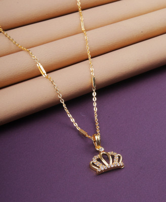 BOGHRA SALES Gold Chain For Women, Girls Cubic Zirconia Gold-plated Plated Alloy Chain