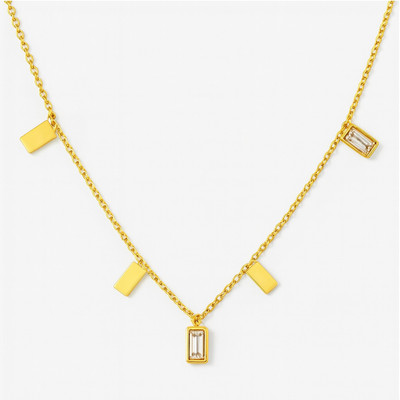 Henuka korean Necklace Chain pendant CHARM Gold-plated Plated Brass Necklace Set