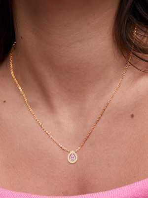 MINUTIAE Hot Every Day Brass Gold-Plated Handcrafted Necklace Zircon Gold-plated Plated Brass Necklace