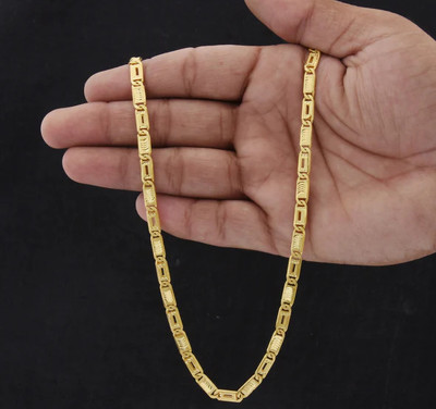 Raplemi 1 gram High Quality Indian Polished “20” Inches Gold Chain for Men and boy Gold-plated Plated Alloy Chain