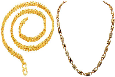 HEM RUPA The Perfect Necklace Chain for Men and Boys Gold-plated Plated Brass, Metal Chain