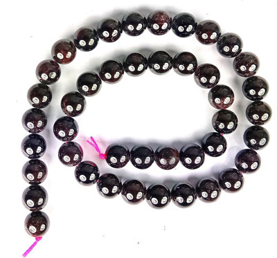 REIKI CRYSTAL PRODUCTS Natural Garnet Loose Beads Crystal Beads 10 mm Beads Round Stone Beads for Jewellery Making Bracelet Beads Mala Beads Crystal Beads for Jewellery Making Bracelet - Mala Garnet Crystal Necklace