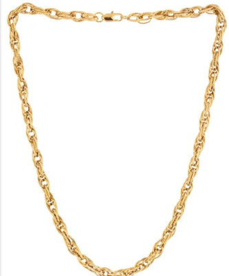 Trendy Gold LIGHT YELLOW COLOUR PLATED SIZE 20-21 INCH Gold-plated Plated Alloy Chain