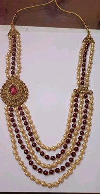 catalyst venture 92 MAROON N GOLDEN Mother of Pearl Gold-plated Plated Mother of Pearl Necklace