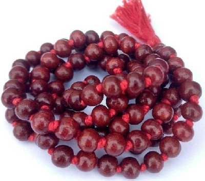 Maharishia Red Sandal Wood Lal Chandan Mala For Jap WOOD CHAIN Wood Chain