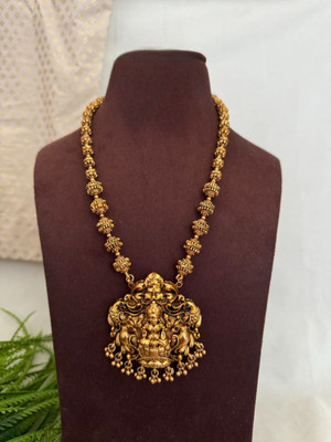 ROFARWORD Traditional Wedding Wear Necklace/Jewellery Set For Women and Girls Zircon Gold-plated Plated Copper Necklace Set