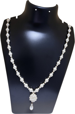 Streecart Elegant White Pearl Necklace with Drop Pendant for Women & Girls Mother of Pearl Necklace