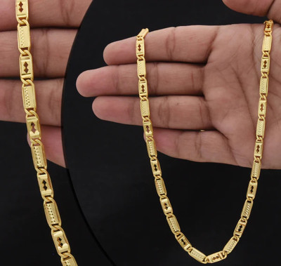 Raplemi 1 gram High Quality Indian Polished “20” Inches Gold Chain for Men and boy Gold-plated Plated Alloy Chain