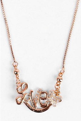 Opus Gems Love Chain Pendant Gold-plated Plated Alloy Chain