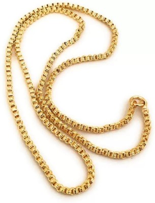 GAFUT 1 gram Stylish Golden Neck woman Chain “24” Inches Gold-plated Chain Gold-plated Plated Alloy Chain