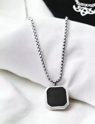 Growola Celebrity inspired Anti Tarnish Matte Finish Silver Plated Stainless Steel Chain