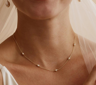 KIMIKO 925 Silver Pearl Necklace |6 Month Warranty|Lifetime Plating Pearl Gold-plated Plated Sterling Silver Necklace