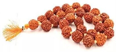 Gouri Poshak Rudraksh Jap Mala, Wood Brown Rudraksha Jaap Mala 28 Beads Wood Chain