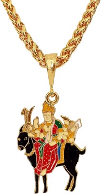 SAPNA PALACE MELDI MAA PENDANT WITH ADOROBLE CHAIN Gold-plated Plated Alloy Necklace Set