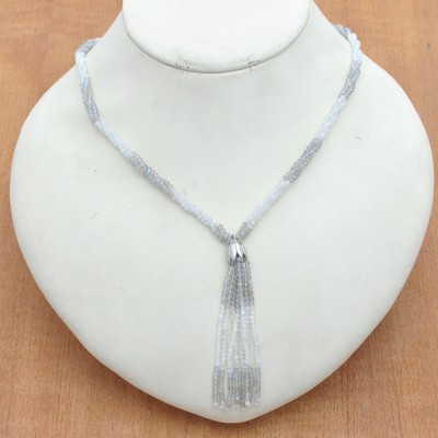 Silver Aura Creations Crystal Sterling Silver Necklace