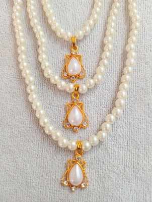 YP traders Pearl Base Metal and Dulha Wedding Moti Mala Haar Pearl Plastic Chain