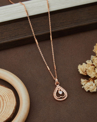 RAXOR Fashionable Pendant Necklaces Perfect for Women With Premium Qaulity Crystal Gold-plated Plated Alloy Necklace
