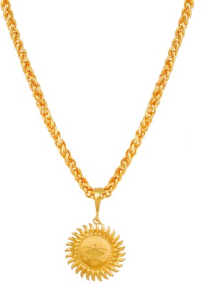 Thrillz Golden Chain Chain for Men Sun Design Chain For Men Boys Gold-plated Plated Brass Chain