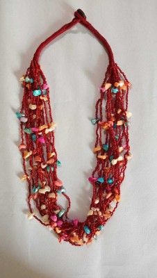 Dastakaari Beads Shell, Glass Necklace