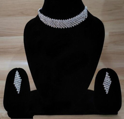 IBM COLLECTIONS Alloy Silver Jewellery Set(Pack of 1)
