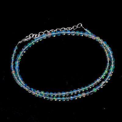 Silver Aura Creations Opal Sterling Silver Necklace