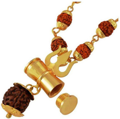 DvR ClicK Rudraksh Panchmukhi Brass Plated Brass Chain