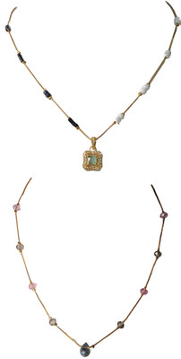 RDH Jewellery Sparkling Beads Gold-plated Plated Stainless Steel Chain