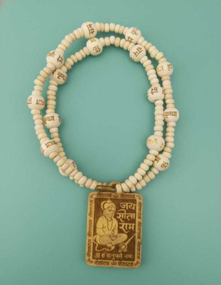 DEVINE SHRI BHAGESHWAR DHAM Tulsi Mala Hanuman Ji Pendant Kanthi Wood Mala Wood Chain