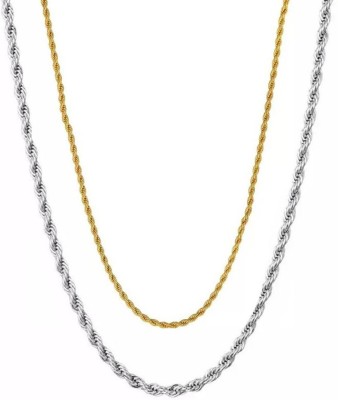 zebisco Gold-plated, Sterling Silver, Titanium Plated Silver, Alloy, Stainless Steel Chain Set