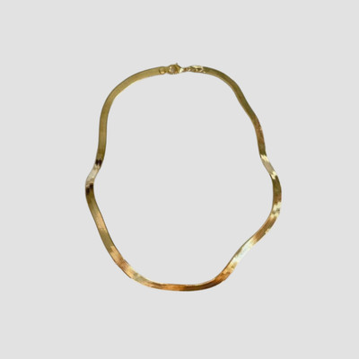 DAREBYGOLDENERA Twisted Cuboids Link Chain for Men Gold Plated Metal Chain Gold-plated Plated Stainless Steel Chain