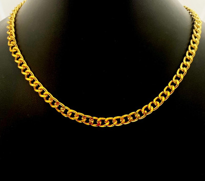RingoRing Thin CUBAN CHAIN light weight Gold-plated Plated Metal, Brass Chain