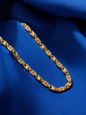 Harsha Creation New Trending Stylish Gold Plated Chain For Men and Boys Gold-plated Plated Alloy Chain
