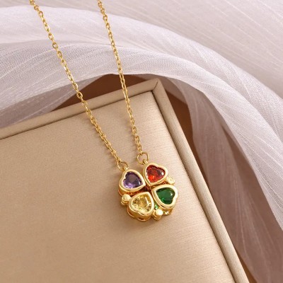 Thrillz Cubic Zirconia Gold-plated Plated Stainless Steel Chain