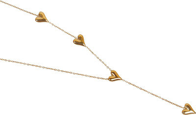 JASUNIQ Minimalist 4 Gold Hearts Necklace Gold-plated Plated Stainless Steel Necklace