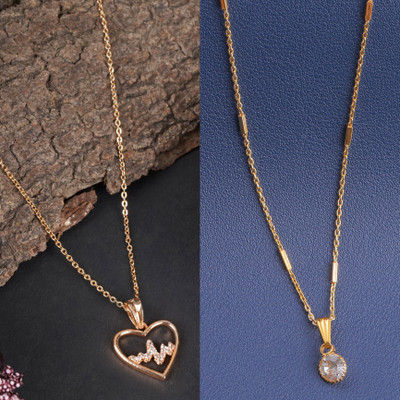 VPCREATION Diamond Gold-plated Plated Alloy Chain Set