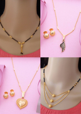 Dency Brass Gold-plated Gold Jewellery Set(Pack of 6)