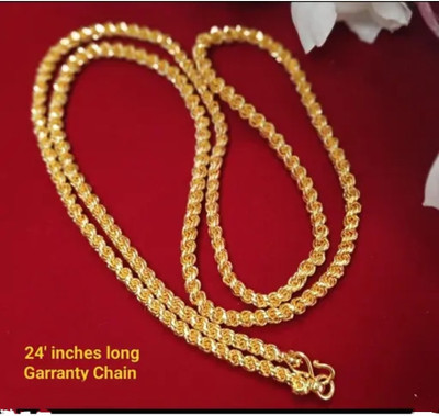 SSFJ 1gram gold long chain 30inch long chain Gold-plated Plated Copper Chain