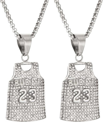 Salty Alpha Pack of 2 Go Bulldogs Pendant Male MN1S0543_PACK2 Stainless Steel Locket Set