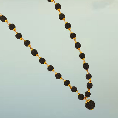 Nirvana Mukhi Beads Gold-plated Plated Brass, Alloy Chain