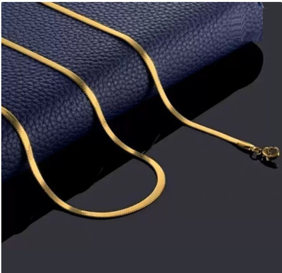 JRISSY Anti Tarnish Plain Silk Design Stainless Steel Gold Plated Neck Chain Silver Silver Plated Stainless Steel Chain
