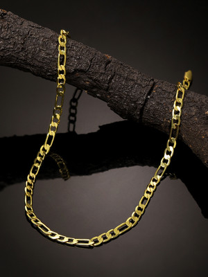 RUBANS Men 18K Gold-Plated Polished Link Chain Gold-plated Plated Brass Chain