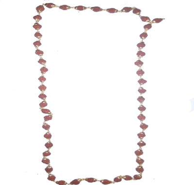 DIVINE SOUVENIRS 5 Mukhi Rudraksha Mala One Gram Gold-plated Plated Brass Chain Wood Chain