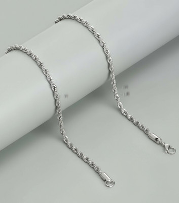 Minprice Waterproof Anti-tarnish 3mm Thin Stainless Steel Rope Neck Chain Gold-plated Plated Stainless Steel Chain