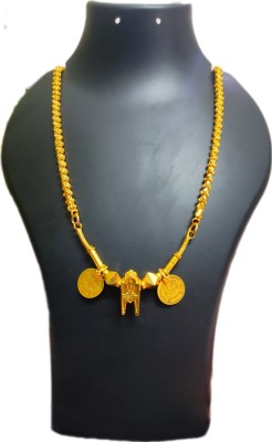 TGS GOLD COVERING Traditional Thali Chain for Womens 24 Inch Gold-plated Plated Copper Chain