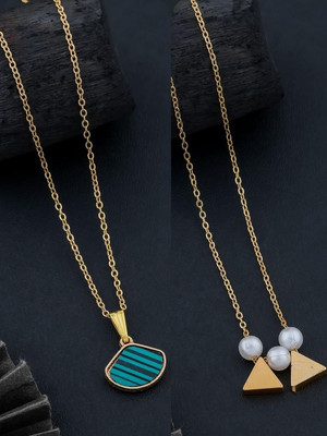 Dressberry Gold-plated Plated Brass Necklace Set